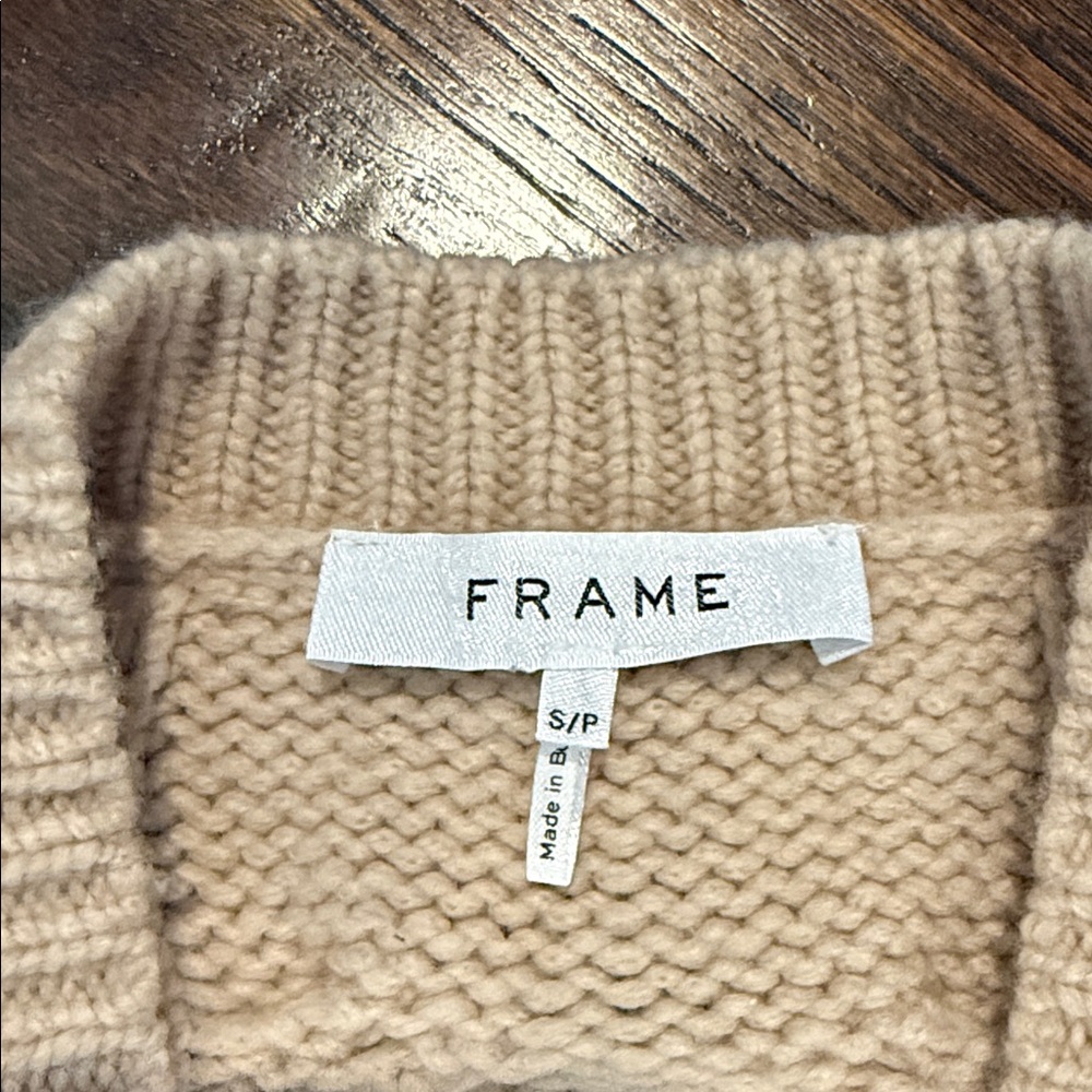 Women’s Cable Button Down Cardi- Frame Oatmeal-Sm… - image 2